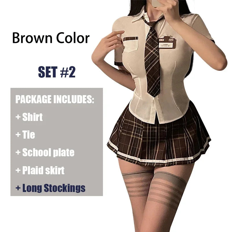 Schoolgirl Cosplay Sexy Lingerie
