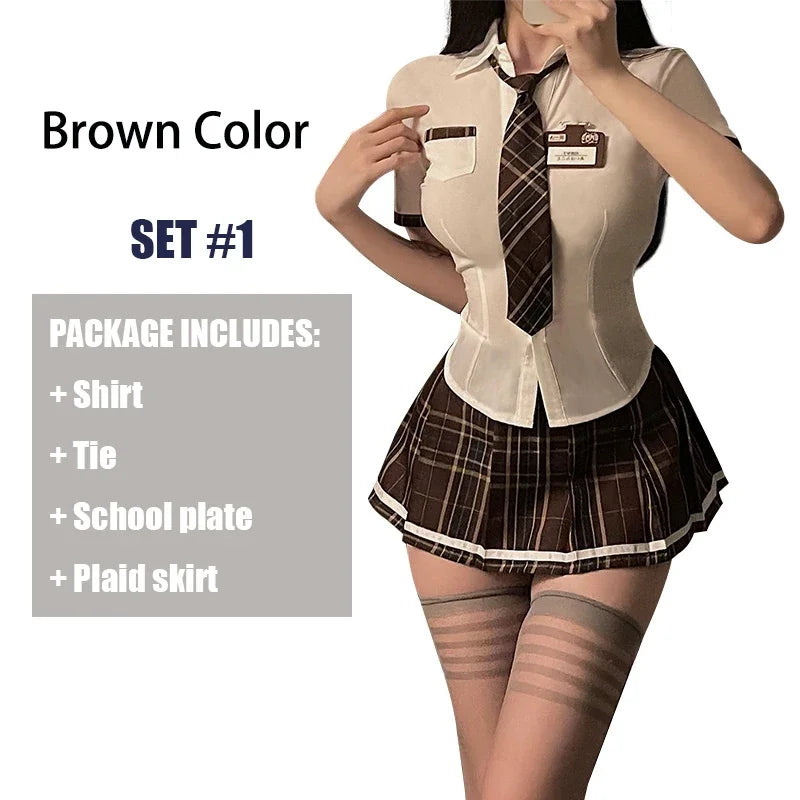 Schoolgirl Cosplay Sexy Lingerie