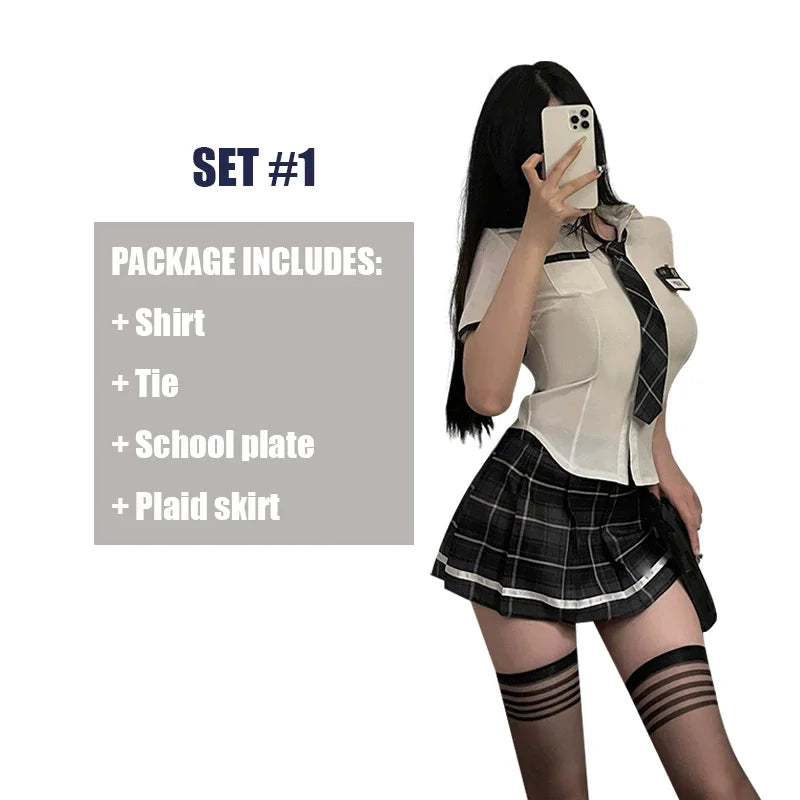 Schoolgirl Cosplay Sexy Lingerie