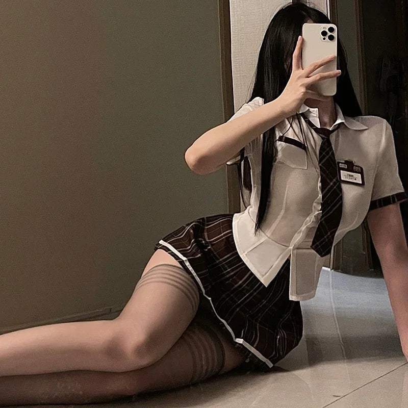 Schoolgirl Cosplay Sexy Lingerie
