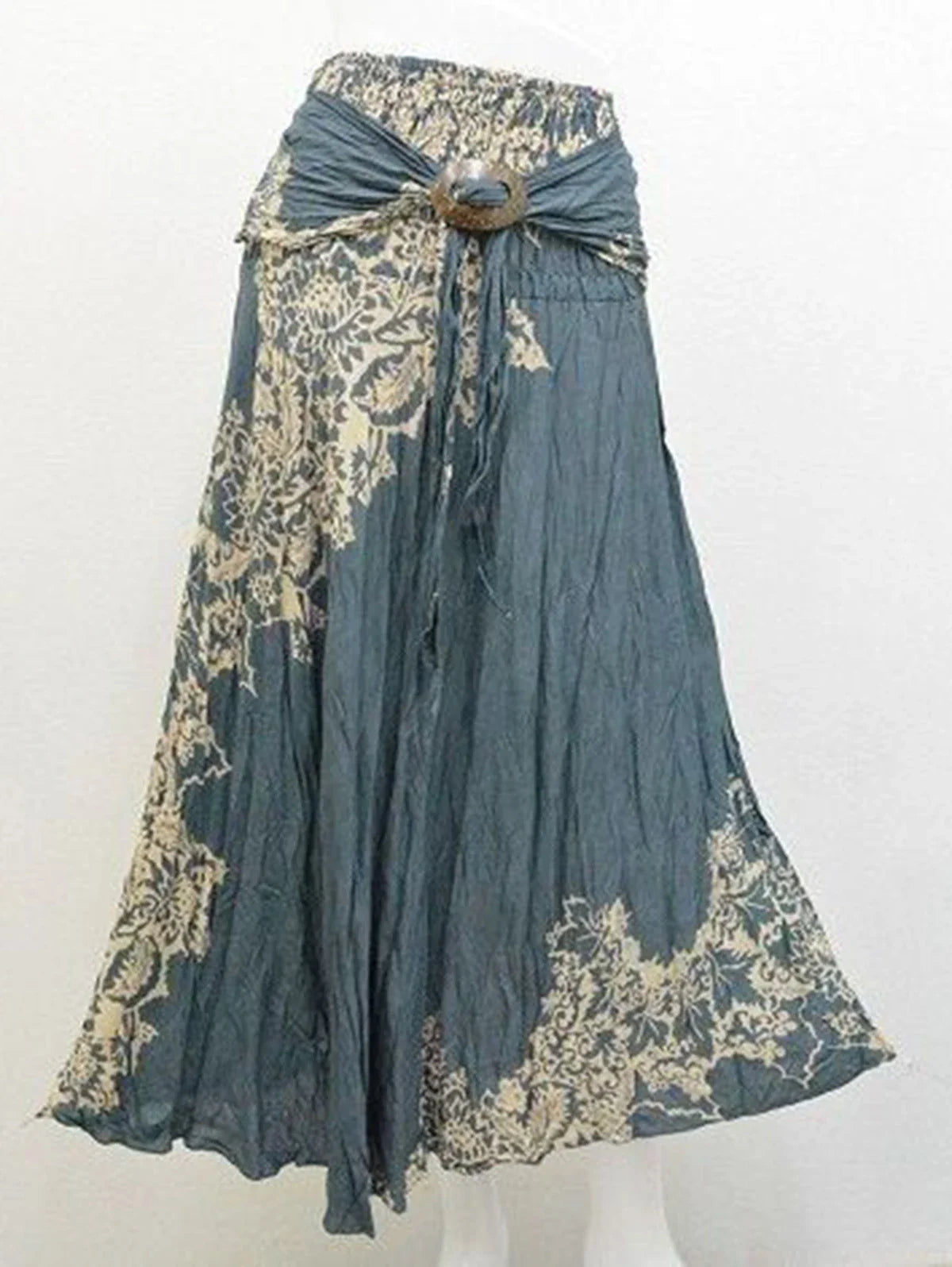 Bohemian Skirts Roupas Saia Long Jupe Boho Flowers Elastic Waist Skirt Faldas Bottom Clothes