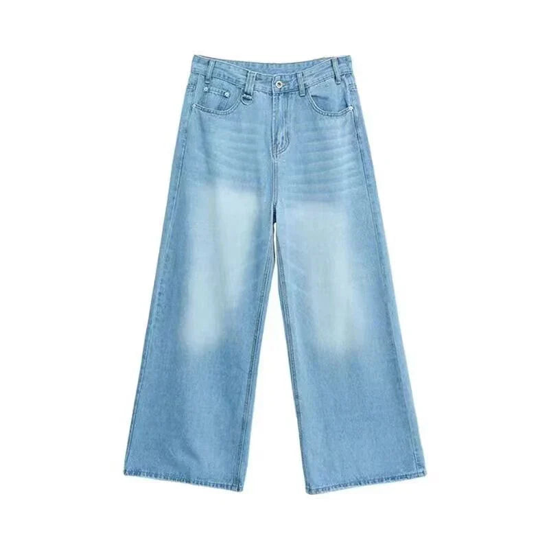 Baggy Jeans Unisex Vintage American Style Straight Wide Leg Denim Pants Brand Sale Casual Trousers