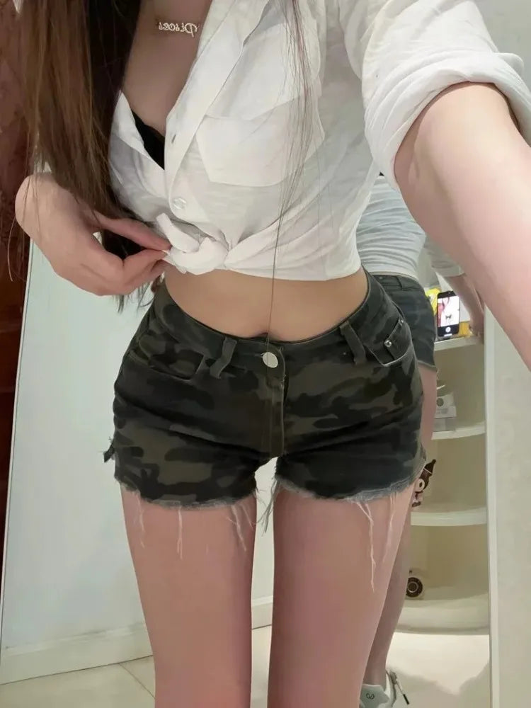 Y2K Camouflage Shorts