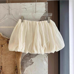 Bubble Mini Skirt Balloon Skirt Vintage Hottie High Waist Puffy Short Skirt