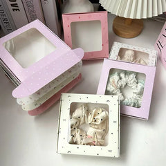 1/3/5/10pcs Packaging Boxes With Bowknot DIY Candy Cookies Gift Window Boxes Handmade Soap Wrapping Supplies Wedding Decor