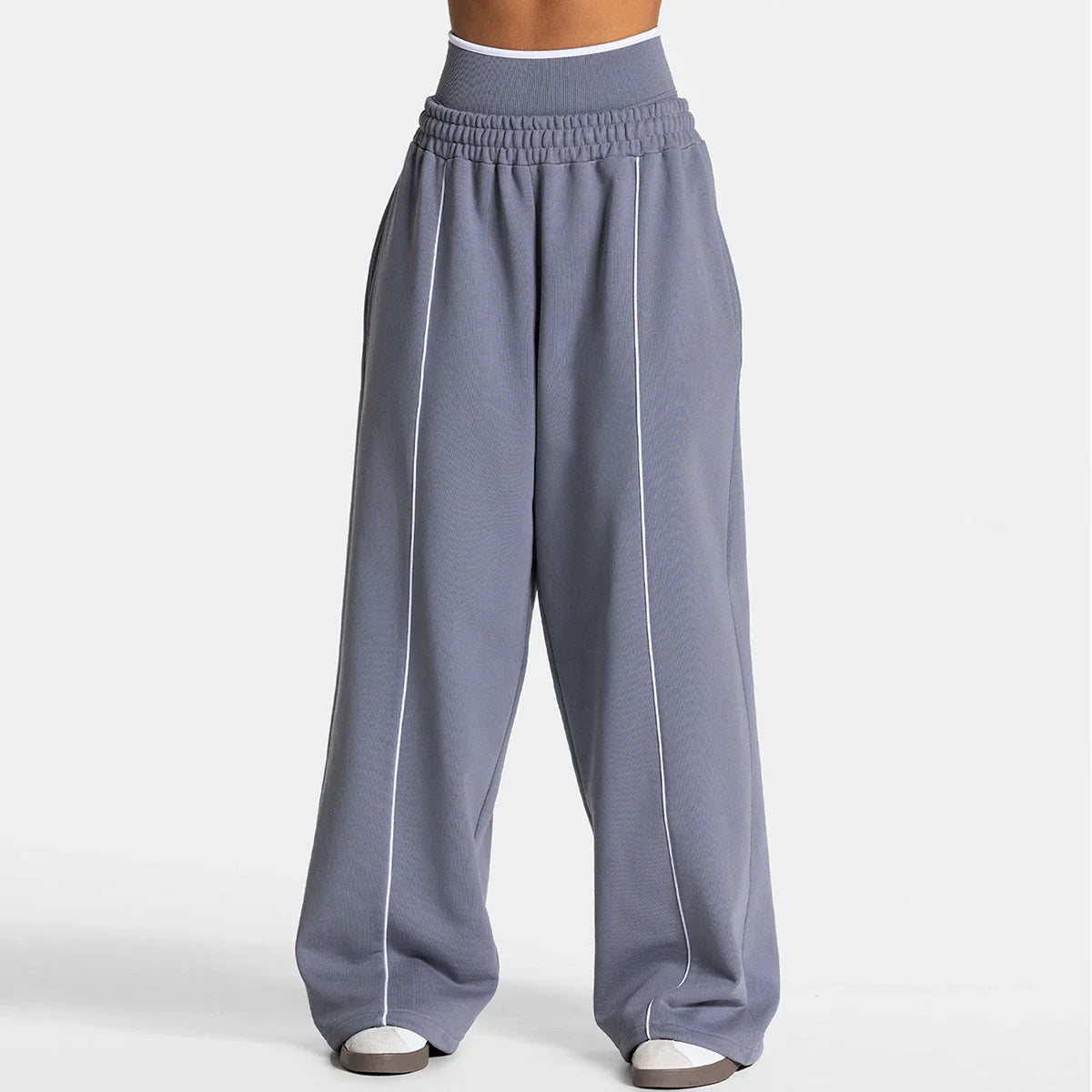 Loose Yoga Trousers Casual Straight Wide Leg Sports Pants Gym Sweatpants Elastic High Waist Fitness Running Yoga Pants