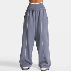 Loose Yoga Trousers Casual Straight Wide Leg Sports Pants Gym Sweatpants Elastic High Waist Fitness Running Yoga Pants