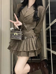 French Vintage Chic Short Suit Jacket