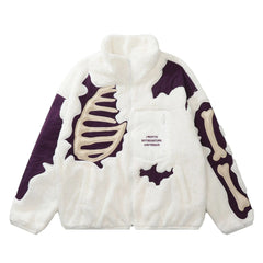 Street Retro Stand Up Collar Loose Oversize Lamb Wool Cotton Coats