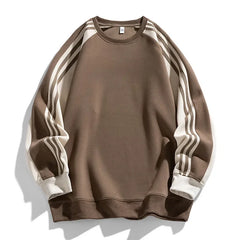American Style Loose Fit round Neck Sweatshirt Unisex Youth Casual Top Simple Design