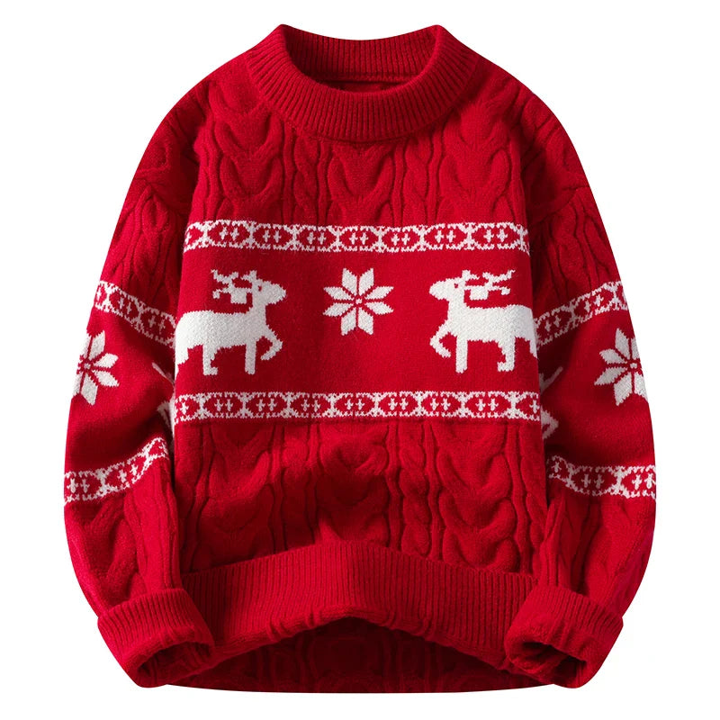 sweater High End Luxury Cashmere Sweater Thick Warms Sweaters With Deer Korean Harajuku Christmas Jumper