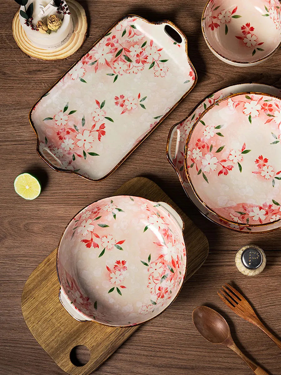 8.35 inch Japanese Style Vintage Amphora Ceramic Soup Bowl Microwave Oven Bowl with Non Slip Bottom Salad Pasta Fruit Bowl