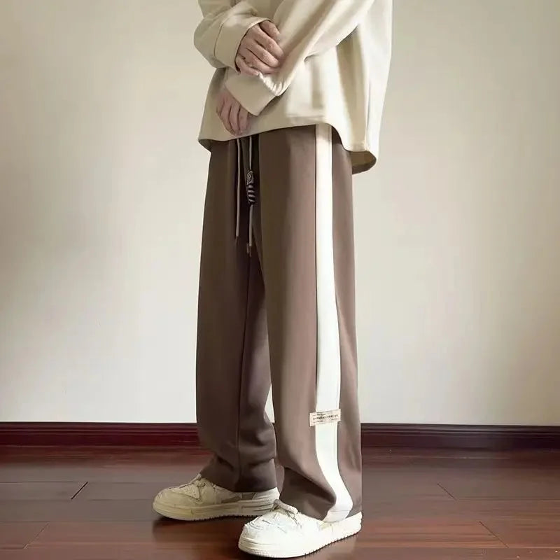 Thickened Fleece Casual Sports Harlan Pants Loose Fit Straight Leg Sweatpants