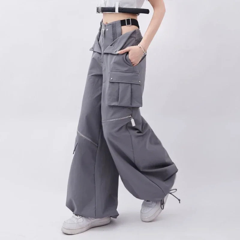 American Individualized Spicy Girl Hollow Out Workwear Pants
