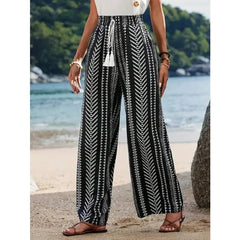 Plus Size 1XL-5XL Striped Printed Casual