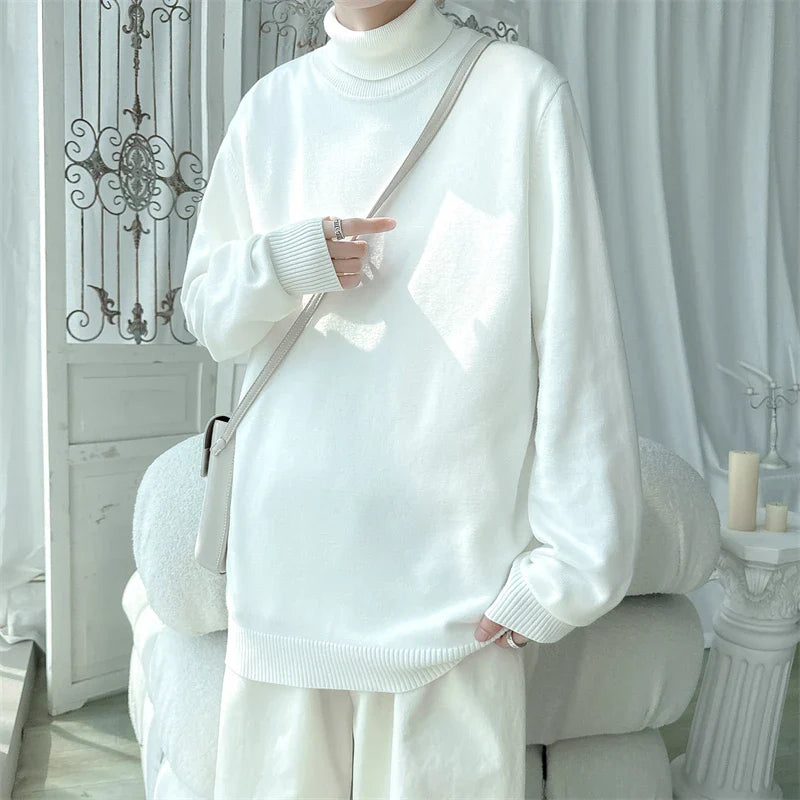 Turtleneck sweater Warm Knitted Shirt Loose, soft
