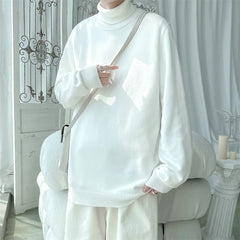 Turtleneck sweater Warm Knitted Shirt Loose, soft
