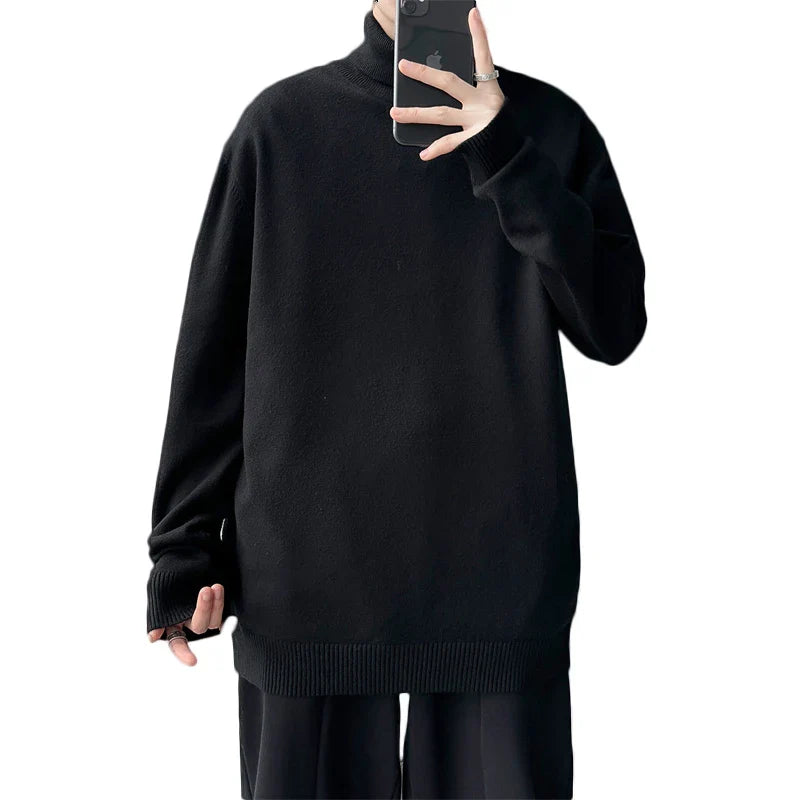 Turtleneck sweater Warm Knitted Shirt Loose, soft