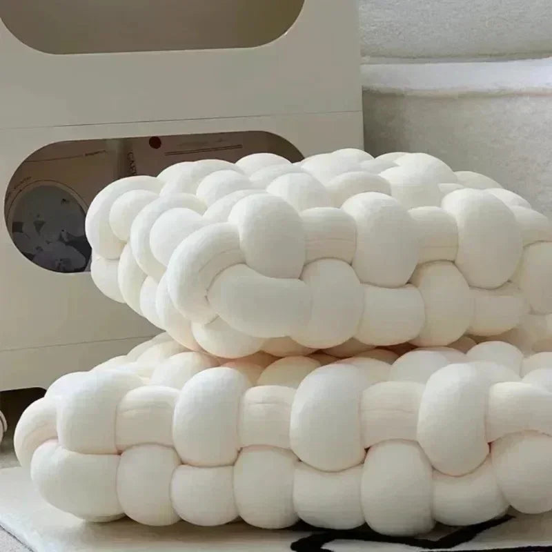 Square Knot Stuffed Cushion Nordic Pillow Decorative Plush Pillow Office Sleeping Floor Windowsill Back Cushion Decor