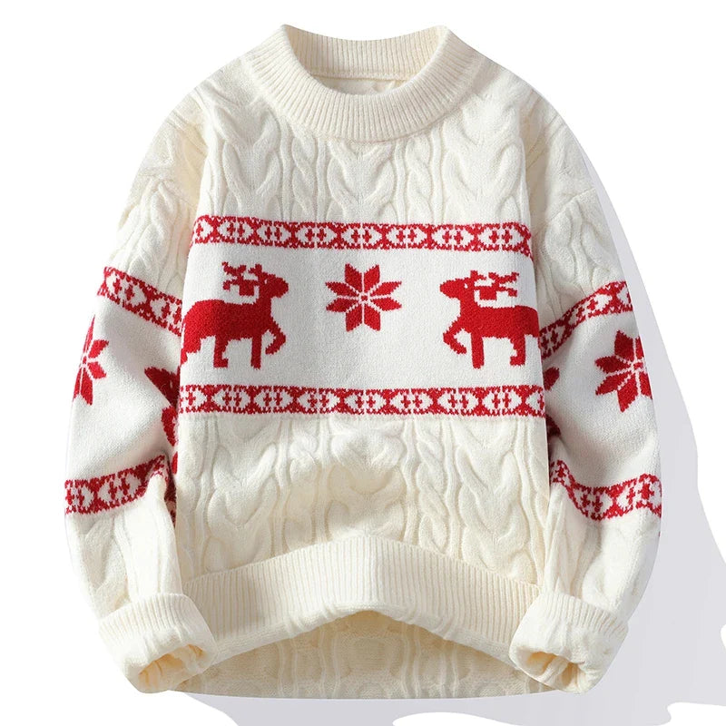 sweater High End Luxury Cashmere Sweater Thick Warms Sweaters With Deer Korean Harajuku Christmas Jumper