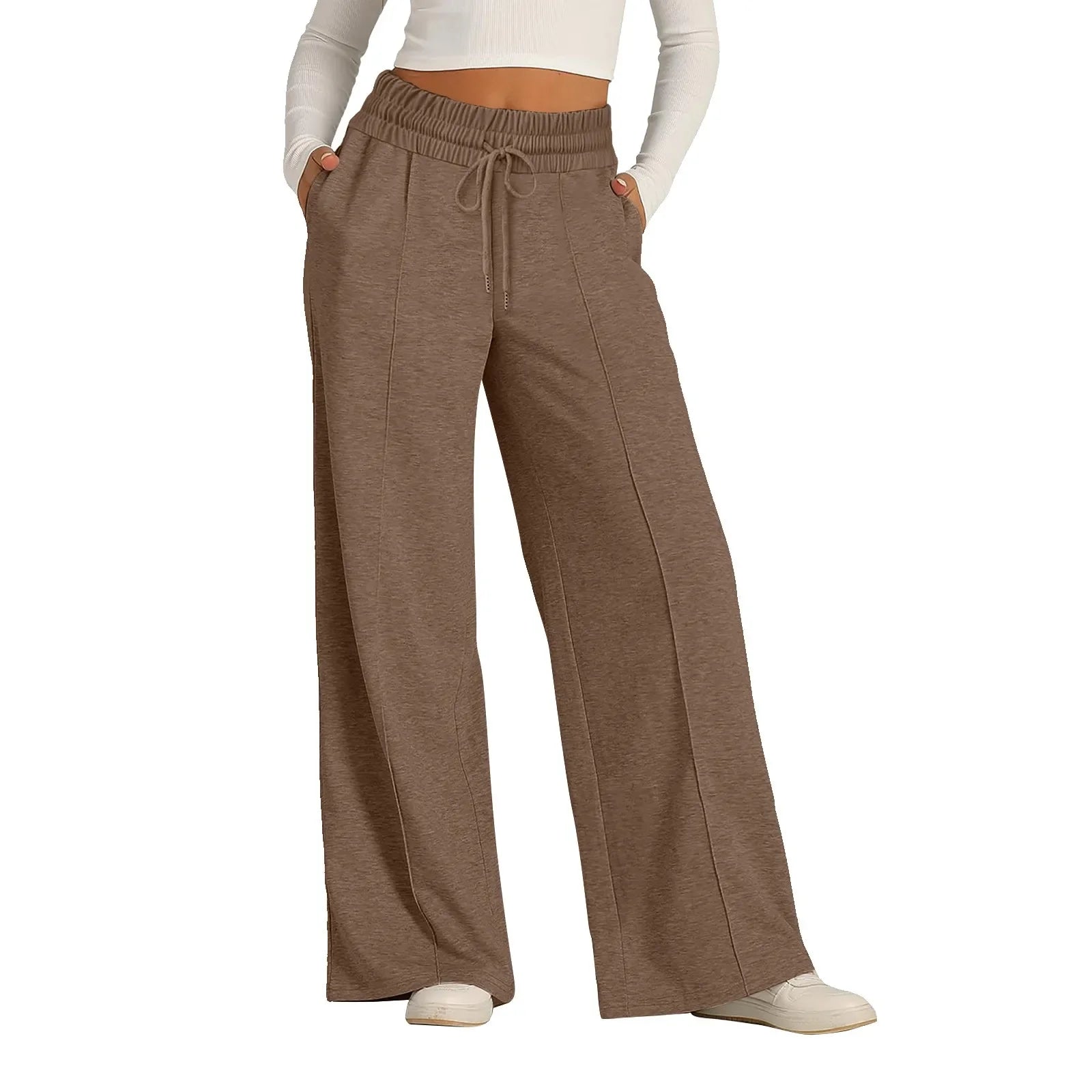 High Waisted Wide Leg Sweatpants Casual Yoga Jogger Pants