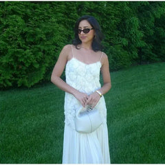 Elegant 3D Flower Long Dress
