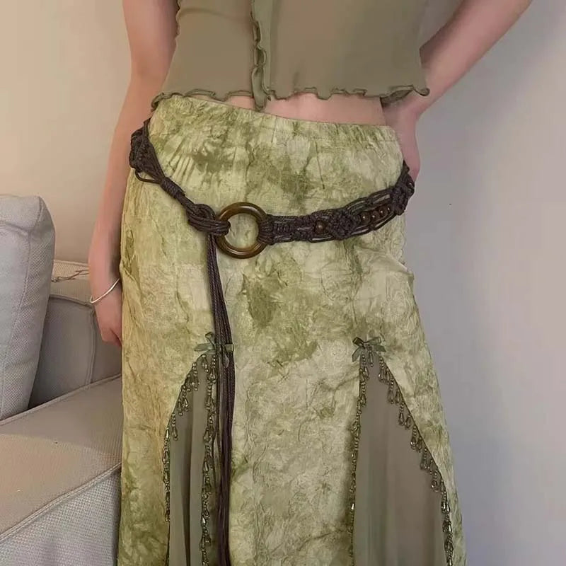 Vintage Handmade Woven Waist Chain