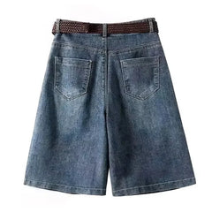 Capris Jeans Loose Shorts Baggy Clothes Korean Dongdaemun Clothing Blue Big Size Hanbok Pants Short