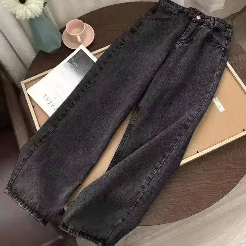 Y2K Street Jeans Harajuku Hip Hop Retro Loose Red Stripe Printing BaggyJeans Pants Gothic Wide Trousers