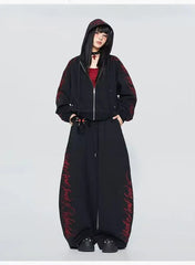 Gothic Letter Embroidery Hip Hop Clothing Oversized Streetwear Y2K American Loose Jogger Casual Sweatpants