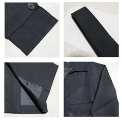 Korean style Trench Coat Male Streetwear Windbreaker Trenchcoat Solid Business Casual Loose Long Overcoat