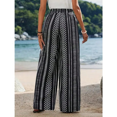 Plus Size 1XL-5XL Striped Printed Casual