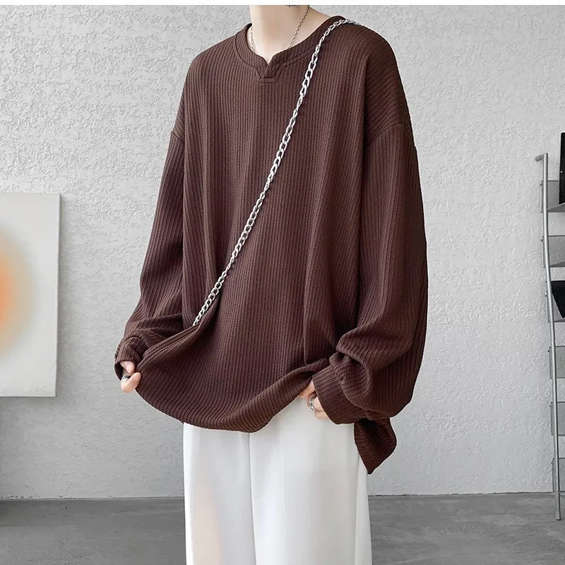 Texture Long Sleeve T shirt