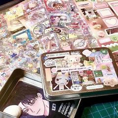 6pcs/10pcs Set Y2K Random Cute Glitter Laser Sticker