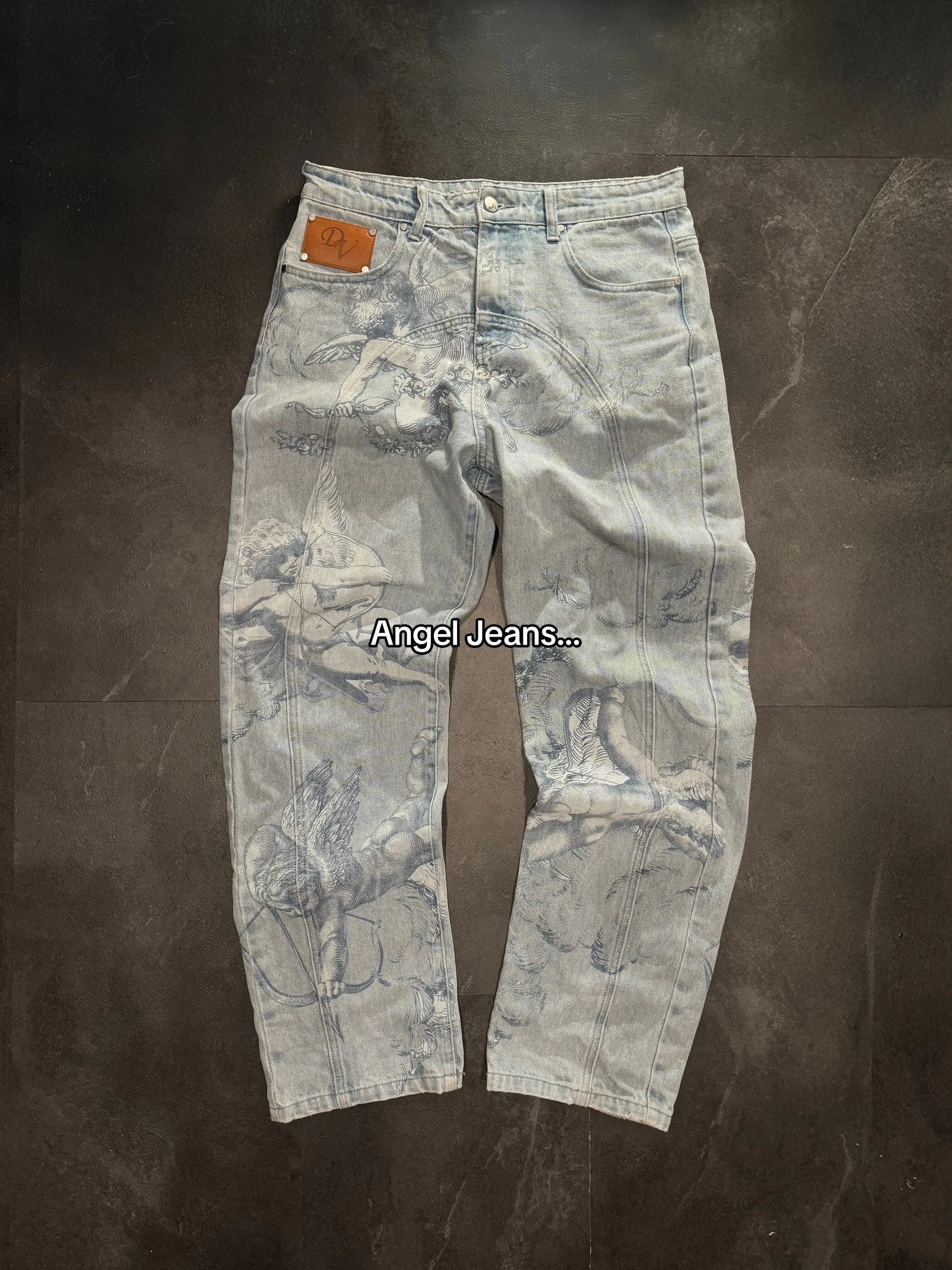 Hip Hop Cherry Blossom Embroidery Baggy Jeans Harajuku Wide Leg High Waisted Denim Pants Y2k Trend Jeans Clothing
