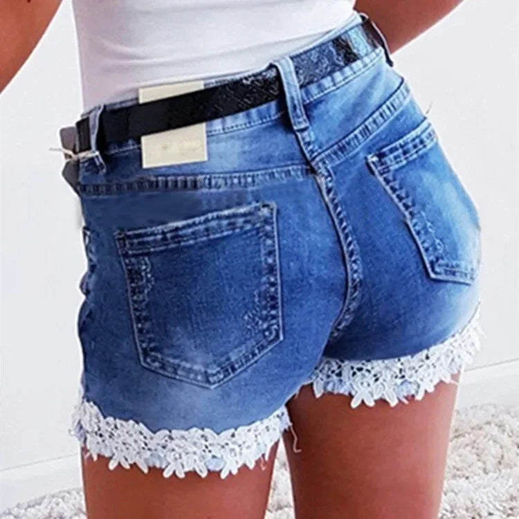 High Waist Denim Shorts Tassel Frayed Hole Pants Sale Of The Season Trendy Casual Shorts