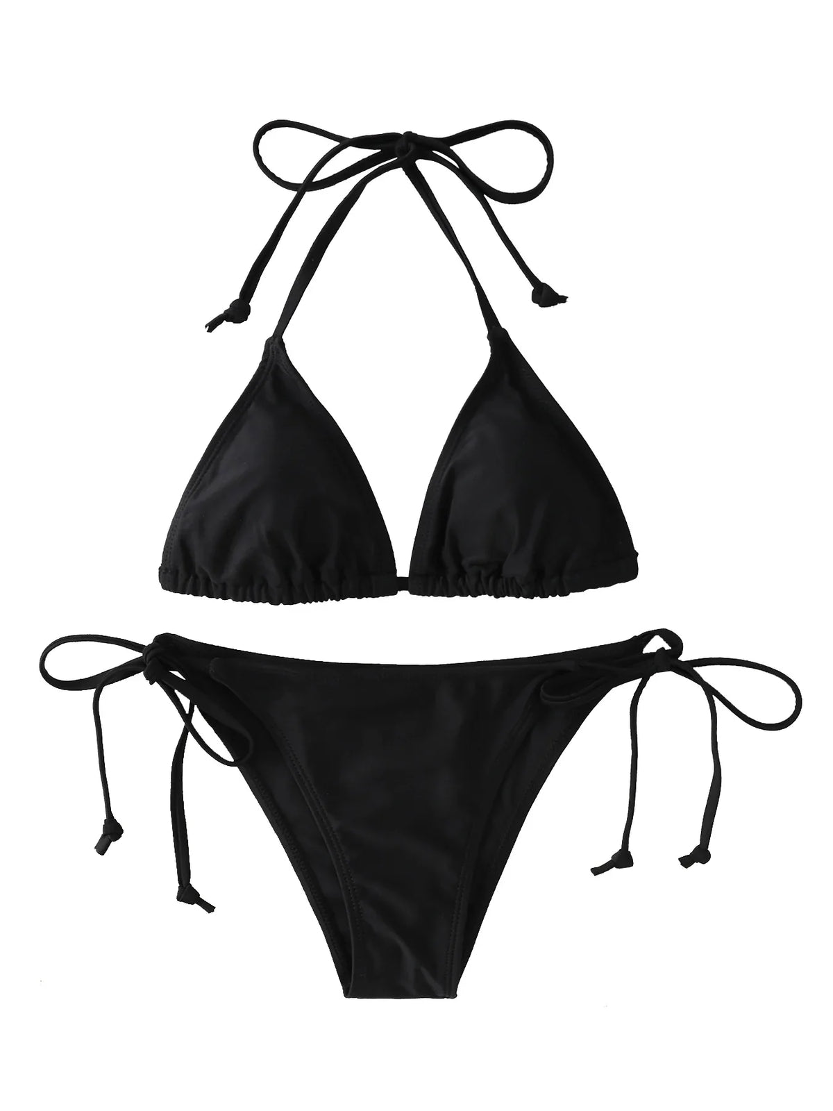 2Pc/Set Swimsuit Bikinis Set Triangle Swimwear String Beachwear Thong One Piece Suits Brazilian Biquini