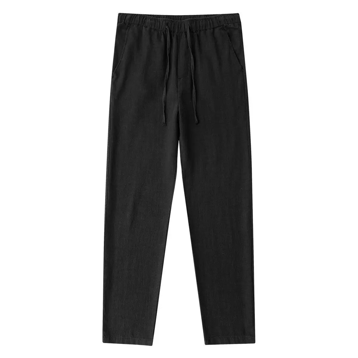 Casual Cotton Linen Chino Pants Wide Leg Lightweight Baggy Cotton Sweatpants Male Sport Jogger Straight Work Trousers