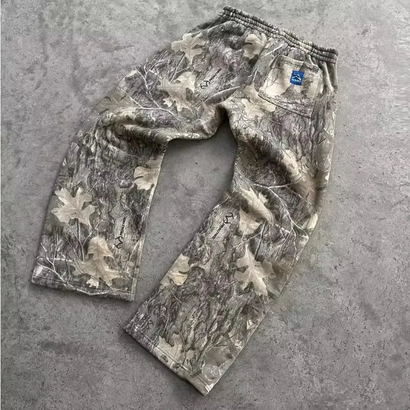 Y2K pants Harajuku vintage Camouflage Pattern Baggy Casual Sweatpants Hip Hop gothic wide leg trousers streetwear