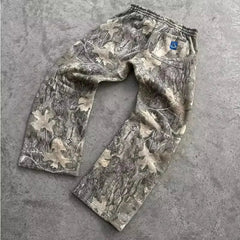 Y2K pants Harajuku vintage Camouflage Pattern Baggy Casual Sweatpants Hip Hop gothic wide leg trousers streetwear