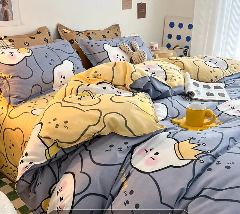 1pc Cartoon Duvet Cover 220x240 Bed Cover Kids Bedding Comforter Case Soft Quilt Cover (No Pillowcase No Sheet)