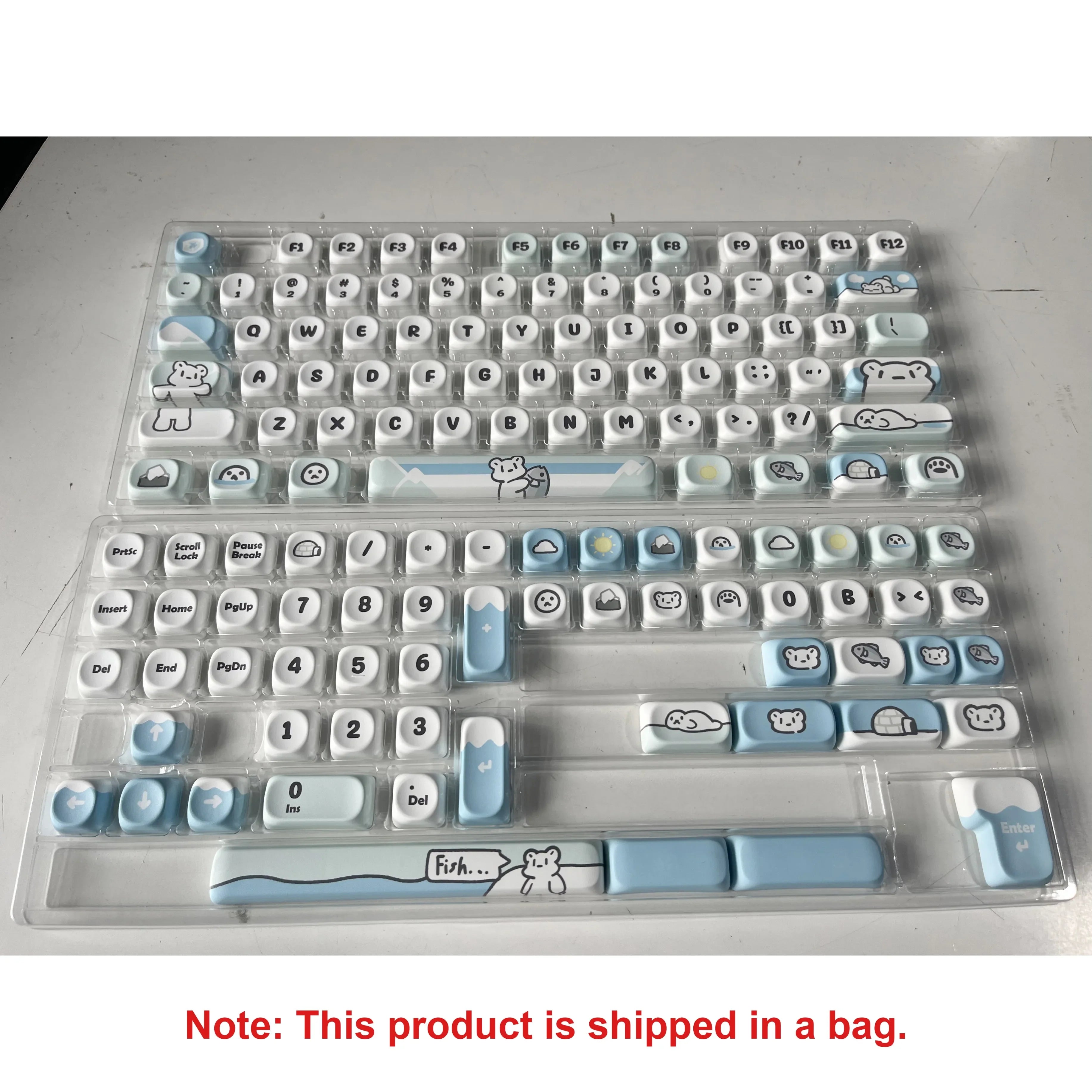 Pink Cat Dye Sublimation PBT Keycaps 136 Keys MOA Profile Keyboard Keycaps