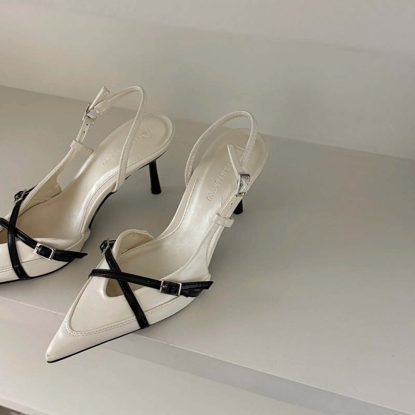 Jeans Heeled Sandals Pointed High Heel Office Lady Shoes Beautiful high heels Shoes sandalias mujer