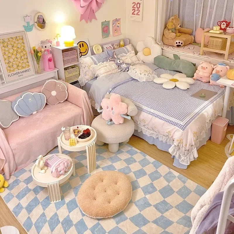 Cute Shaped Flower Bedroom Bedside Mat Home Girly Living Room Coffee Table Rugs Cloakroom Leisure Area Carpets Ковер Tapis 러그