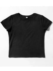 cut T-shirt Y2k pink Bratz letter printed T-shirt O-neck tight short sleeved clothingable top