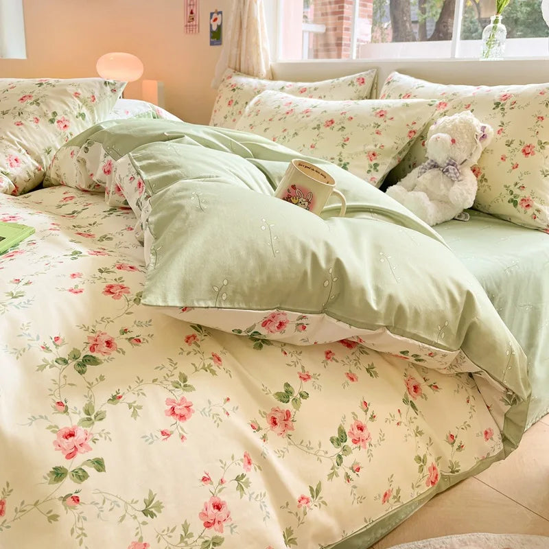 1Pcs 100% Cotton Printed Duvet Cover Cartoon Pattern Skin Friendly Breathable Comforter Cover Bedclothes