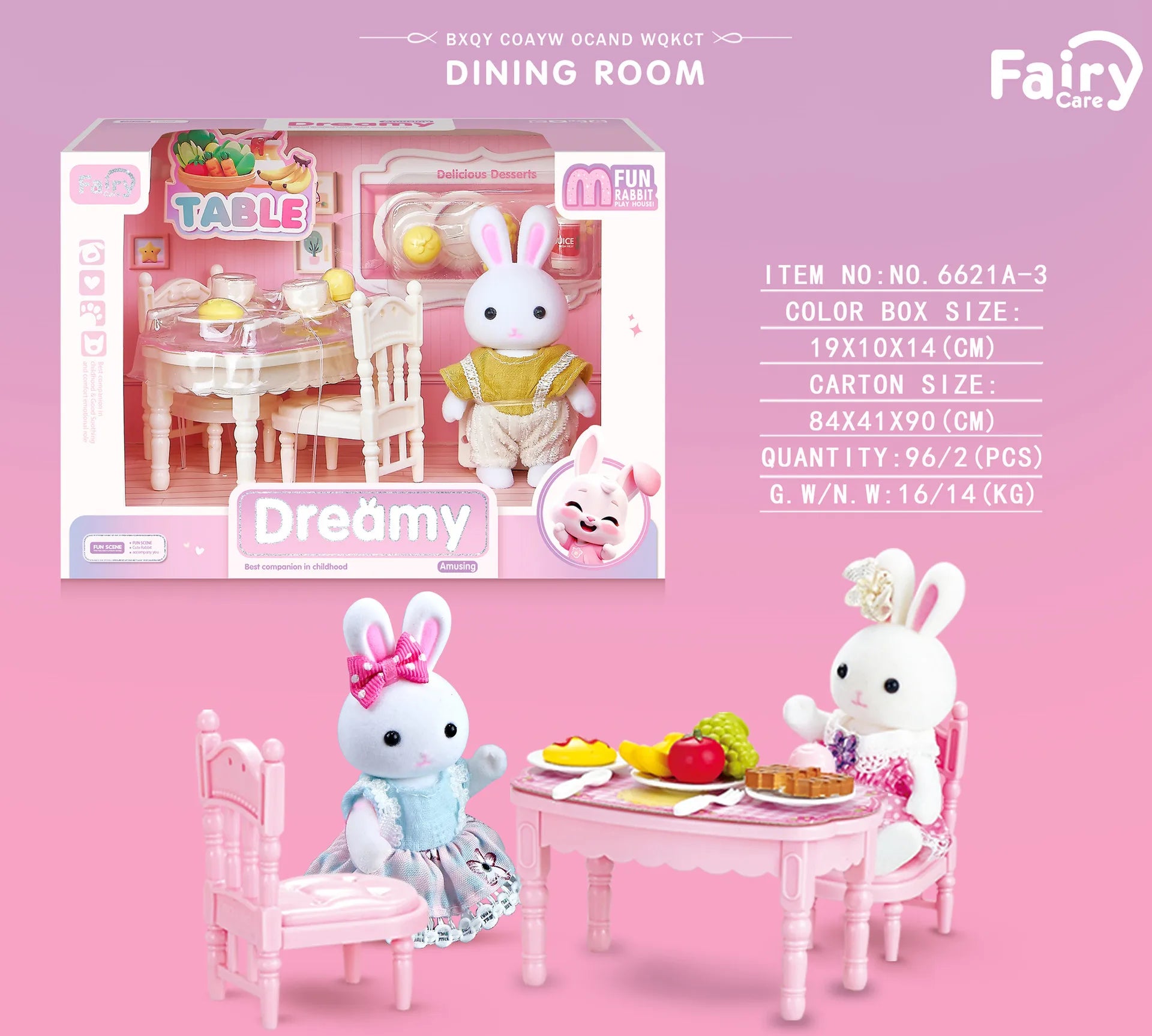 Little Rabbit Bedroom kitchen outdoor gamesLovely Scene Play Toys Simulation Modelling Children Birthday Easter Gift