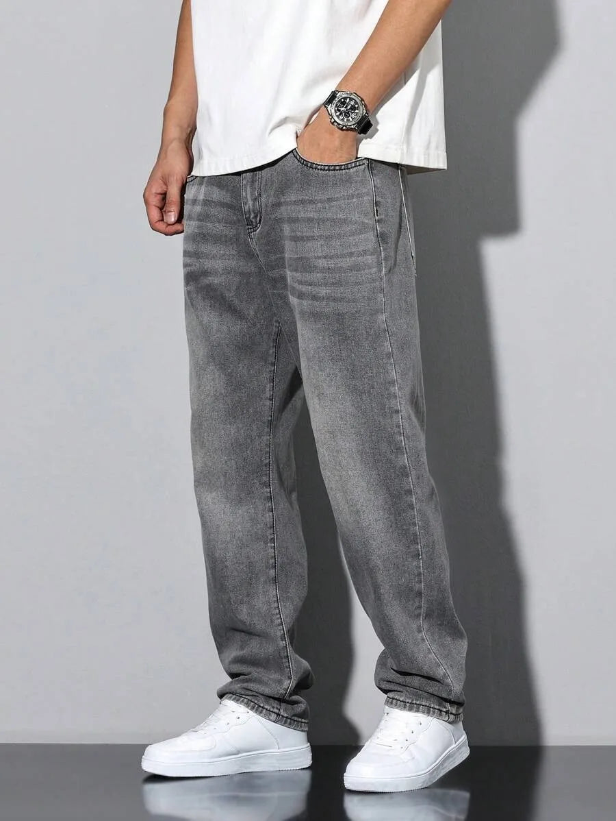 straight skinny grey jeans, straight