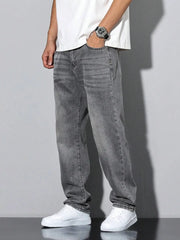 straight skinny grey jeans, straight