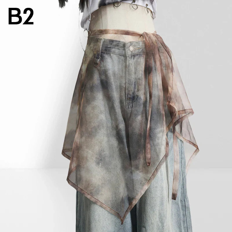 190cm Bohemian Hottie Jazz Belt Mesh Breathable Beach Outer Wear Multifunctional Waist scarf Accessories